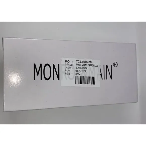 NIB Monroe & Main Polka Dot Ankle Wrap Espadrilles - Picture 3 of 3
